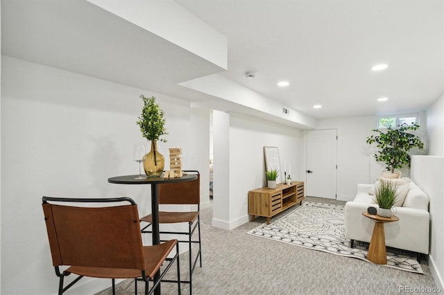 4465 N Umatilla St, Denver, CO 80211 - carpeted living room featuring recessed lighting and baseboards