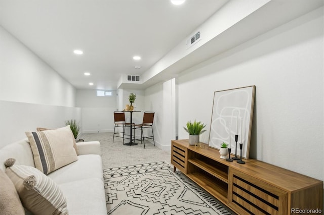 4465 N Umatilla St, Denver, CO 80211 - living room featuring light carpet and recessed lighting
