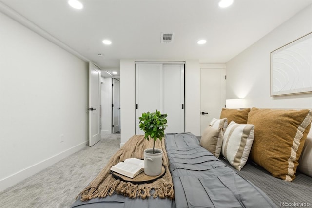 4465 N Umatilla St, Denver, CO 80211 - carpeted bedroom with recessed lighting and a closet
