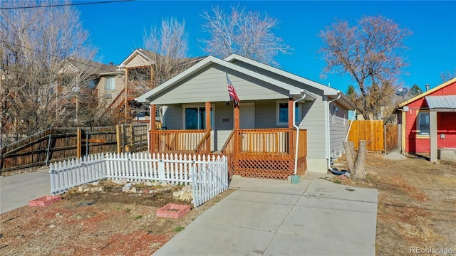 bungalow-style house featuring covered porch