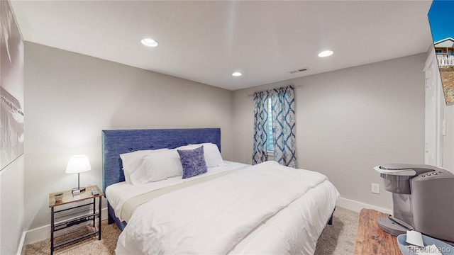 view of carpeted bedroom