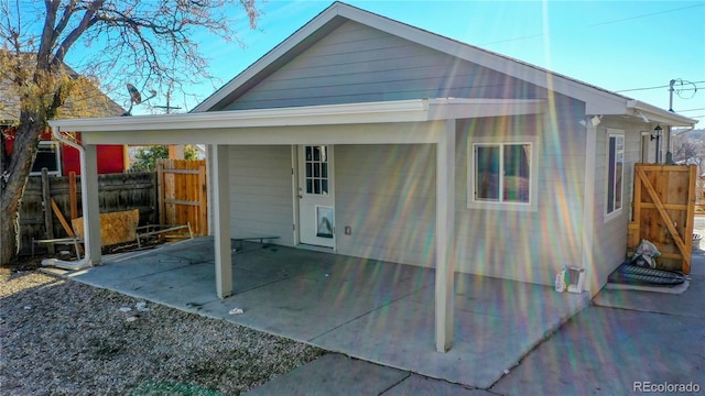 view of back of property