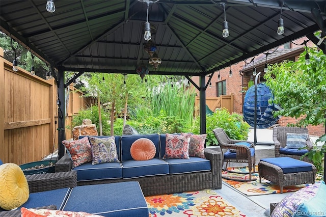 5475 S Laredo St, Centennial, CO 80015 - view of patio / terrace featuring a gazebo and outdoor lounge area