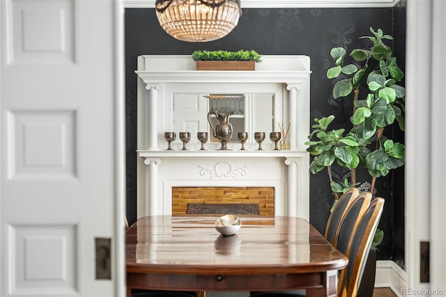 view of dining area