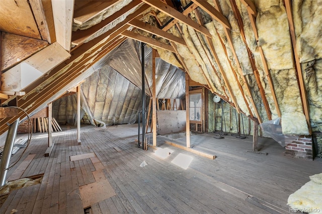 view of attic