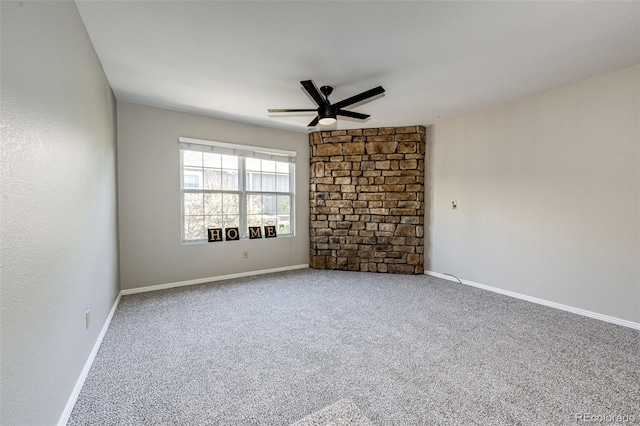 8231 S Fillmore Way, Centennial, CO 80122 - spare room featuring ceiling fan, carpet flooring, and baseboards