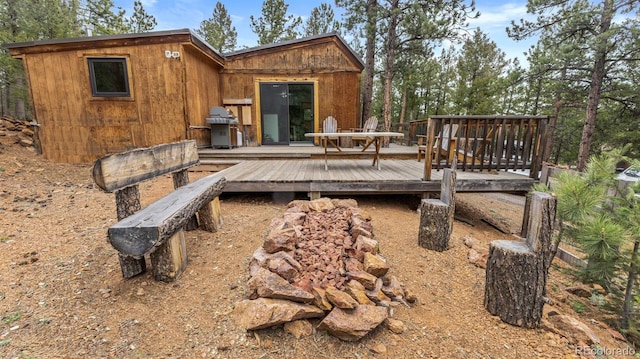 3763 County Road 43, Bailey, CO 80421 - wooden deck featuring area for grilling