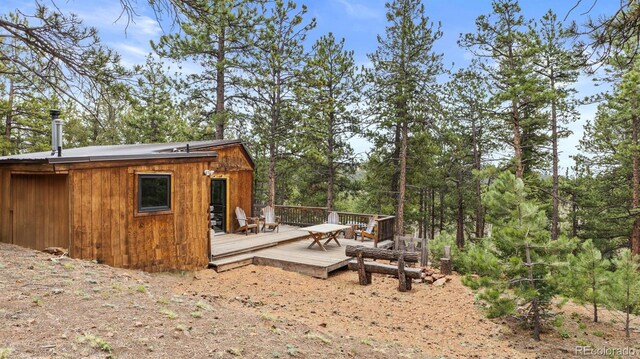 3763 County Road 43, Bailey, CO 80421 - view of yard featuring a wooden deck