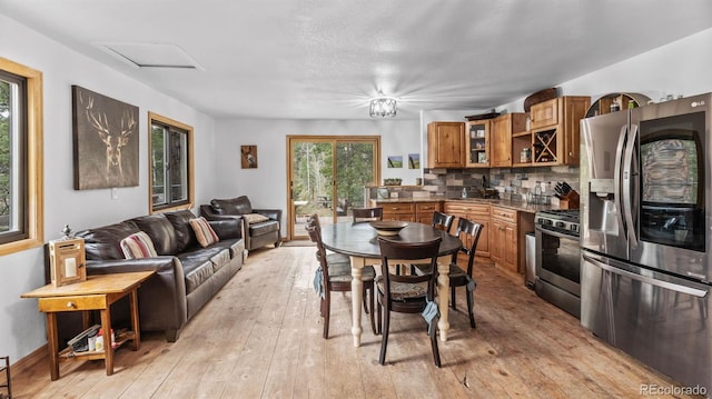 3763 County Road 43, Bailey, CO 80421 - dining space with light wood-type flooring