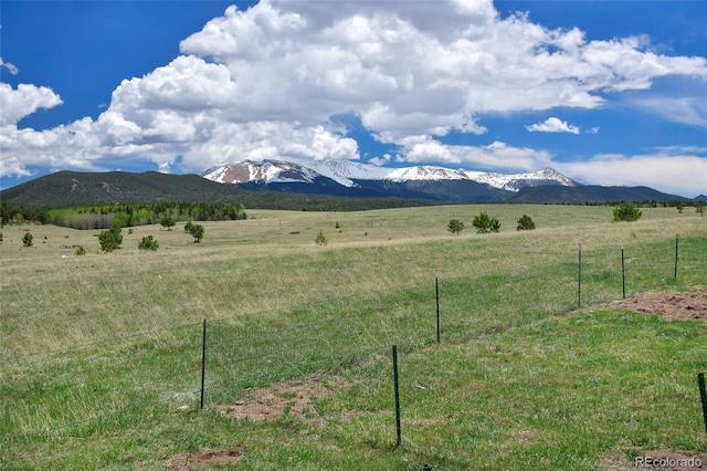 mountain view with a rural view