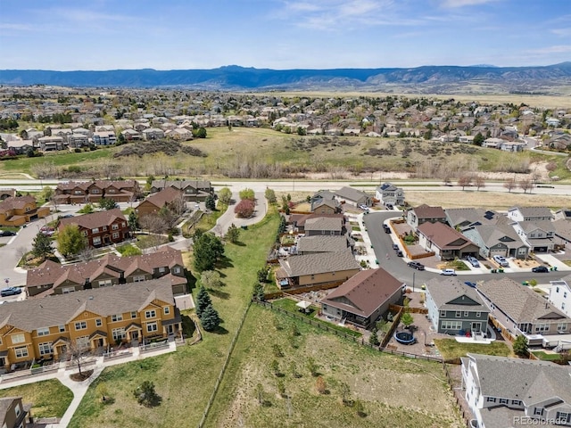 4077 Forever Cir, Castle Rock, CO 80109 - aerial view with a mountain view and a residential view
