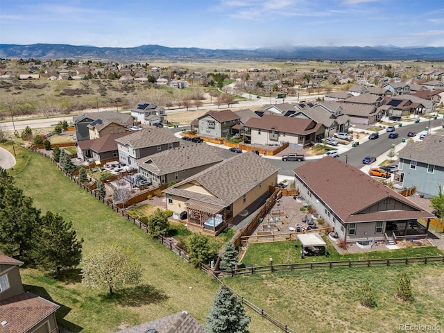 4077 Forever Cir, Castle Rock, CO 80109 - birds eye view of property featuring a mountain view and a residential view