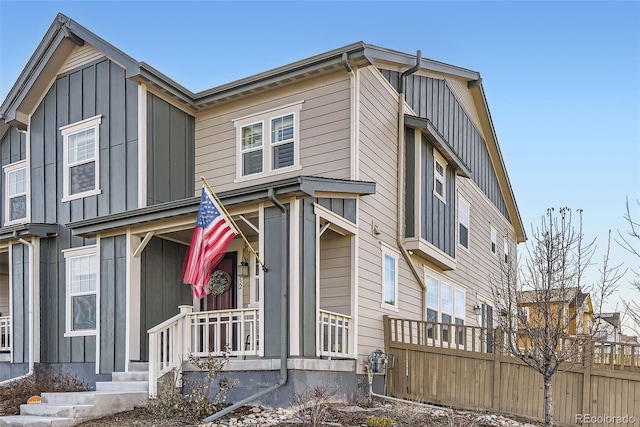 view of front of home with a porch