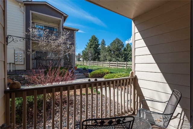 8775 W Berry Ave Unit 101, Littleton, CO 80123 - balcony with stairs
