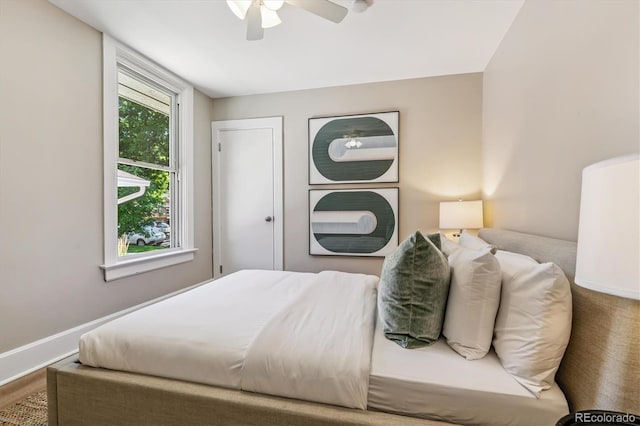 1895 S Emerson St, Denver, CO 80210 - bedroom with baseboards and ceiling fan