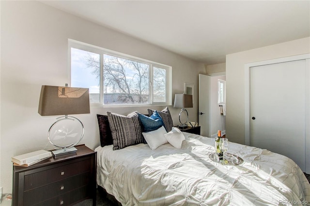 bedroom with a closet