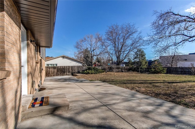 view of patio / terrace with a fenced backyard