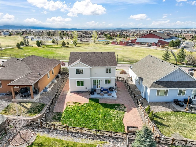 bird's eye view featuring a residential view