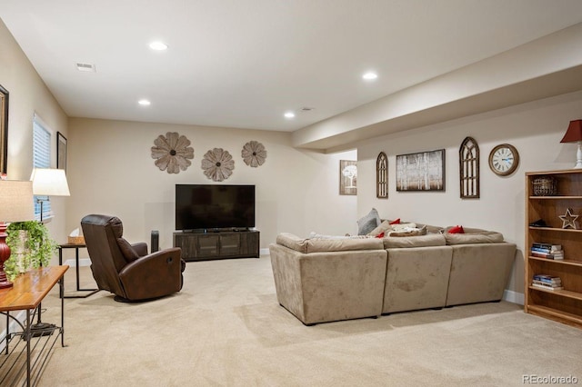 18067 E Anthem Dr, Parker, CO 80134 - living area with light carpet and recessed lighting