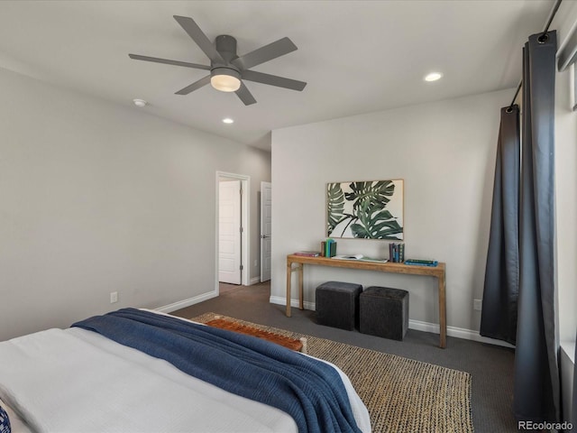 1819 Gaylord St, Denver, CO 80206 - carpeted bedroom featuring recessed lighting and a ceiling fan