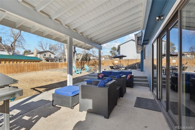 view of patio / terrace featuring outdoor lounge area