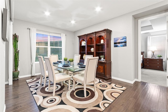 18922 W 84th Ave, Arvada, CO 80007 - dining area with baseboards, recessed lighting, and wood finished floors
