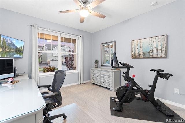 18922 W 84th Ave, Arvada, CO 80007 - office area with baseboards and ceiling fan