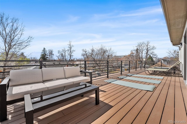 4966 Knox Ct, Denver, CO 80221 - wooden terrace featuring outdoor lounge area