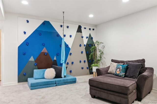 10546 Sundial Rim Rd, Highlands Ranch, CO 80126 - living area featuring carpet, recessed lighting, and baseboards