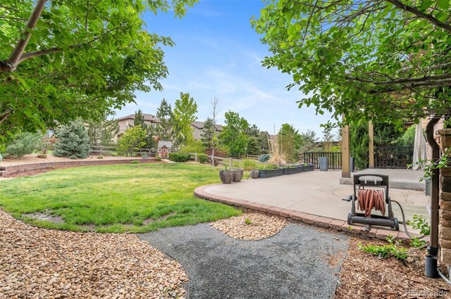 10546 Sundial Rim Rd, Highlands Ranch, CO 80126 - view of yard with a patio