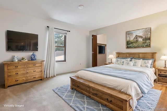 view of carpeted bedroom