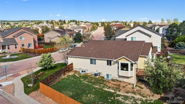aerial view of residential area