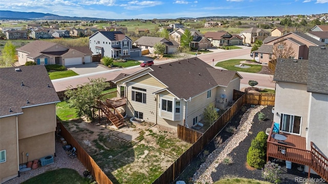 aerial view of residential area