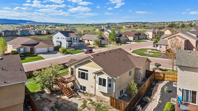 aerial view of residential area