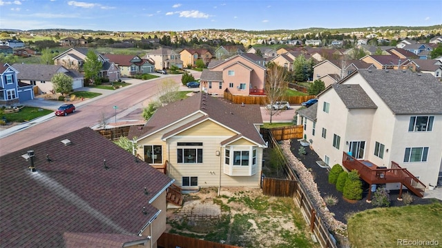 aerial view of residential area