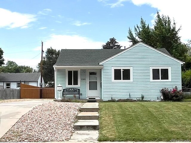 2285 S Knox Ct, Denver, CO 80219 - view of front of property with a porch