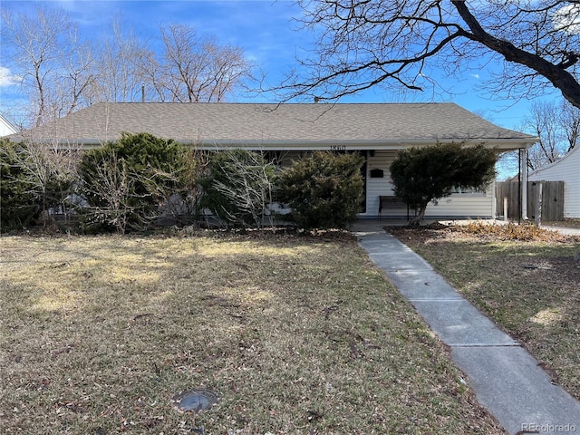 view of front of house with a front yard