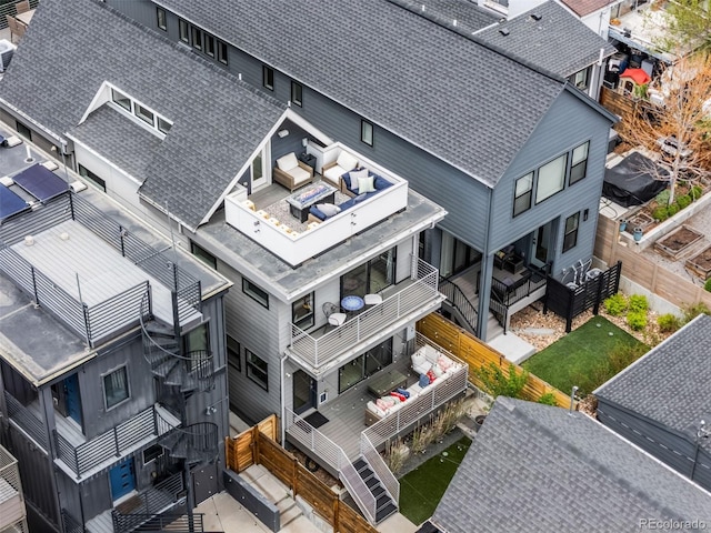 birds eye view of property