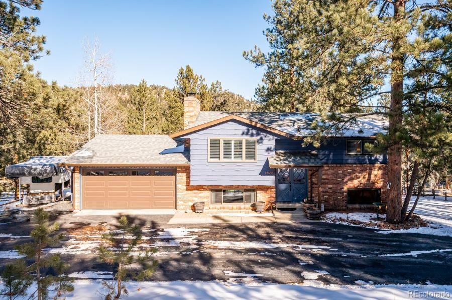 tri-level home with a garage