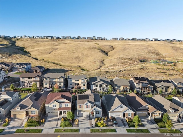 bird's eye view with a residential view