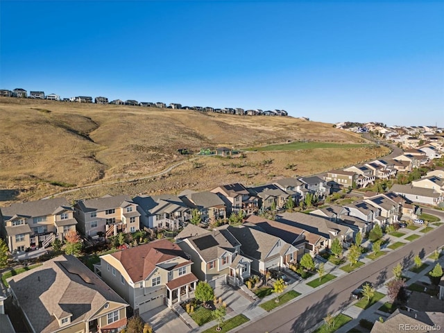 aerial view with a residential view
