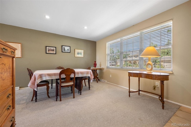 3176 S Alton Ct, Denver, CO 80231 - carpeted dining space featuring baseboards and recessed lighting