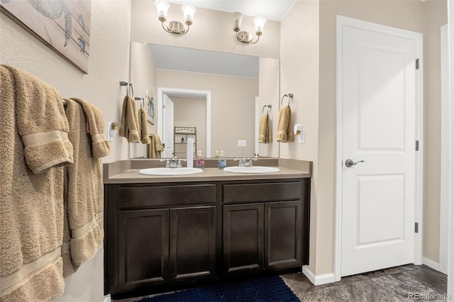 91 S Quantock St, Aurora, CO 80018 - bathroom with double vanity and baseboards