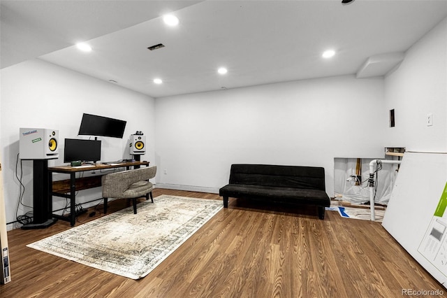 91 S Quantock St, Aurora, CO 80018 - office area with wood finished floors and recessed lighting