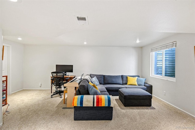 view of carpeted living room