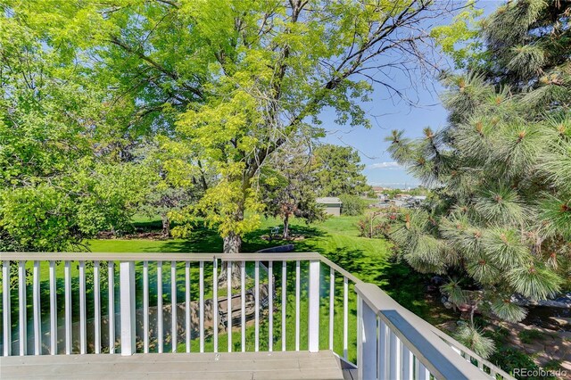 3561 Kalispell St, Aurora, CO 80011 - view of wooden deck