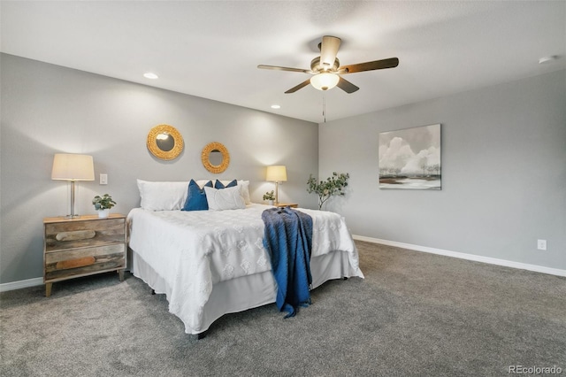 9632 Emerald Vista Dr, Peyton, CO 80831 - carpeted bedroom featuring recessed lighting and ceiling fan