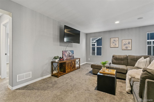 9632 Emerald Vista Dr, Peyton, CO 80831 - carpeted living room with baseboards and recessed lighting