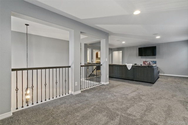 9632 Emerald Vista Dr, Peyton, CO 80831 - carpeted living room with baseboards and recessed lighting