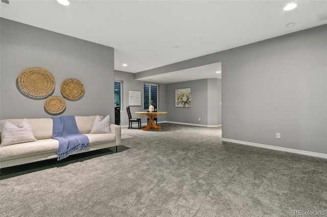9632 Emerald Vista Dr, Peyton, CO 80831 - living area with recessed lighting and carpet flooring